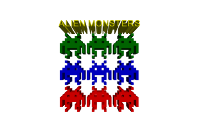 Pixel Art of ALIEN MONSTERS